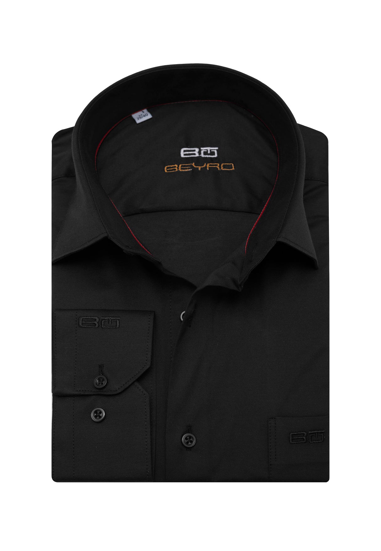 BH100 Klassisches Herrenhemd mit Brusttasche – Bügelleichtes Baumwoll-Satin, Komfort-Passform