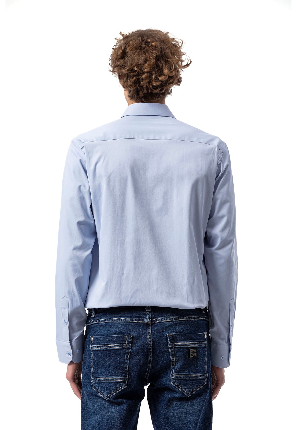 BH100 Klassisches Herrenhemd mit Brusttasche – Bügelleichtes Baumwoll-Satin, Komfort-Passform