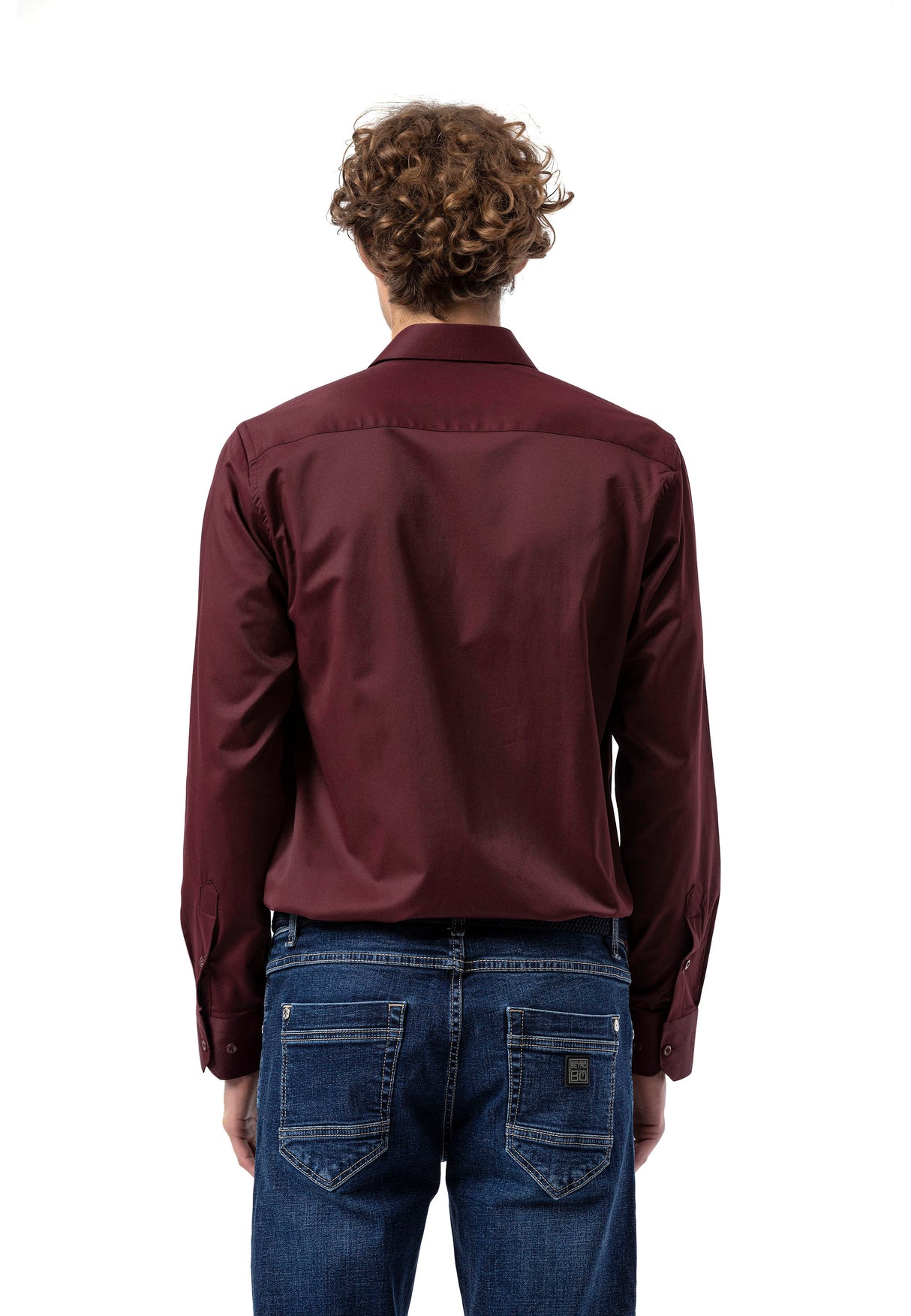 BH100 Klassisches Herrenhemd mit Brusttasche – Bügelleichtes Baumwoll-Satin, Komfort-Passform