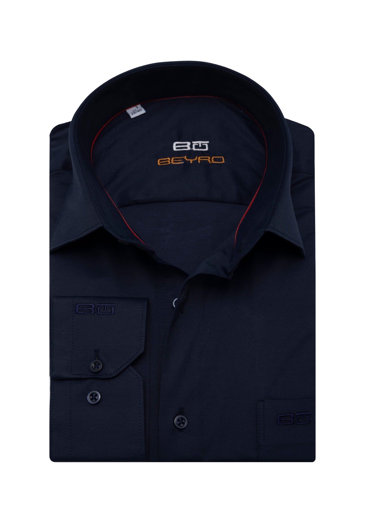 BH100 Klassisches Herrenhemd mit Brusttasche – Bügelleichtes Baumwoll-Satin, Komfort-Passform