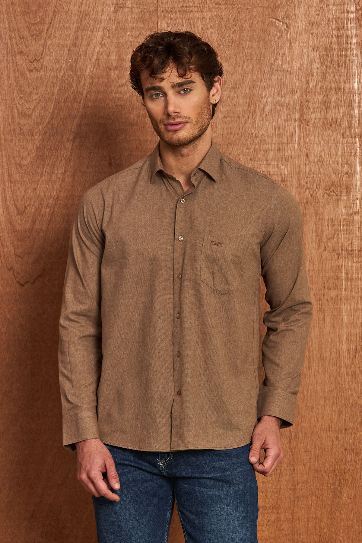 BH103 Klassisches Herrenhemd – Regular Fit, Baumwolle mit Motivstoff, Komfort & Stil vereint