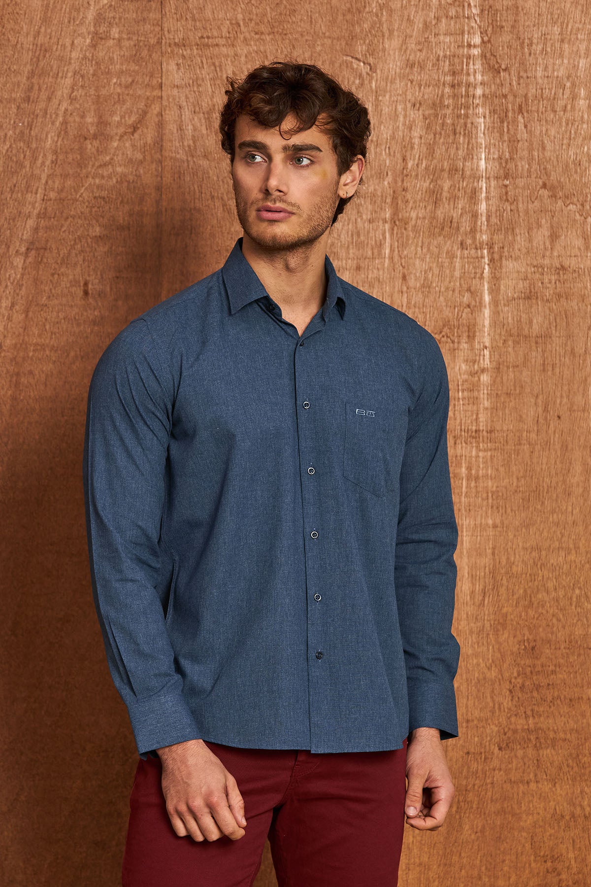 BH103 Klassisches Herrenhemd – Regular Fit, Baumwolle mit Motivstoff, Komfort & Stil vereint