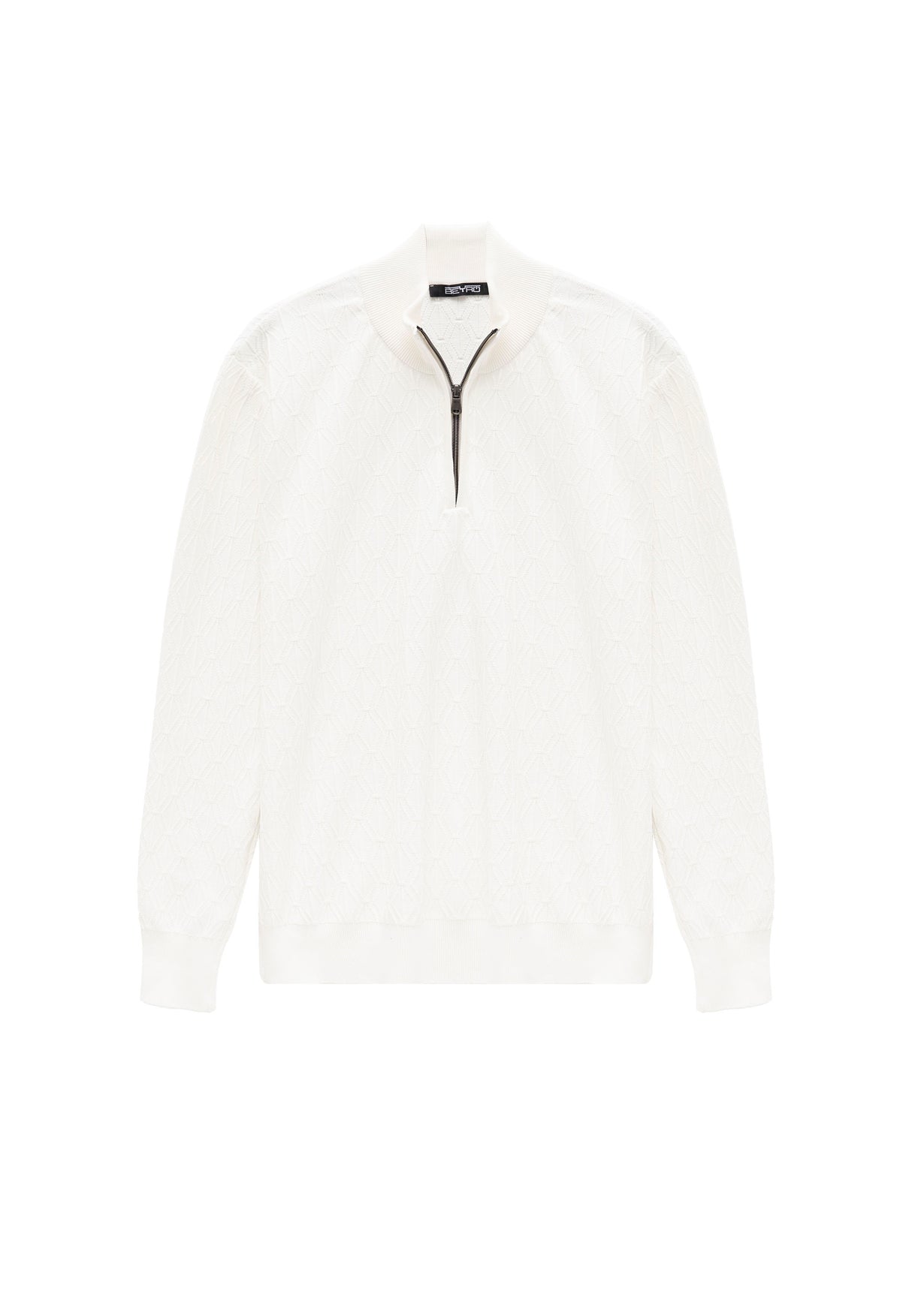 BP204 Herren Pullover mit Reißverschlusskragen – Regular Fit