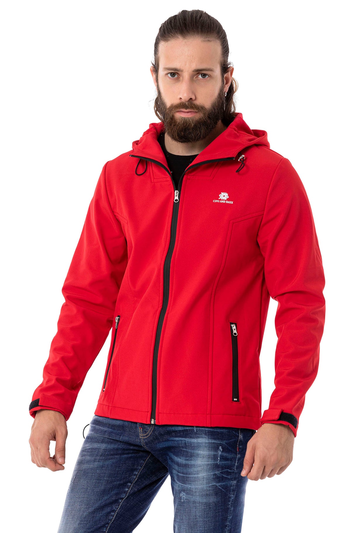 CJ285 Herren Winterjacke – mit abnehmbarer Kapuze & markanten Details