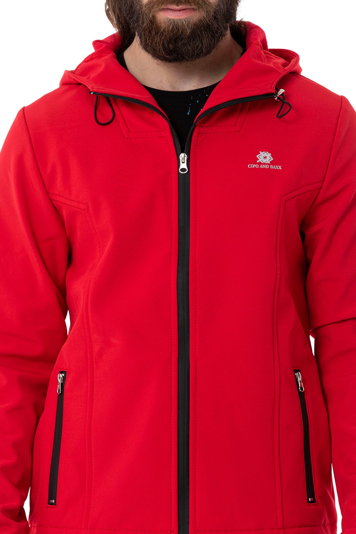 CJ285 Herren Winterjacke – mit abnehmbarer Kapuze & markanten Details