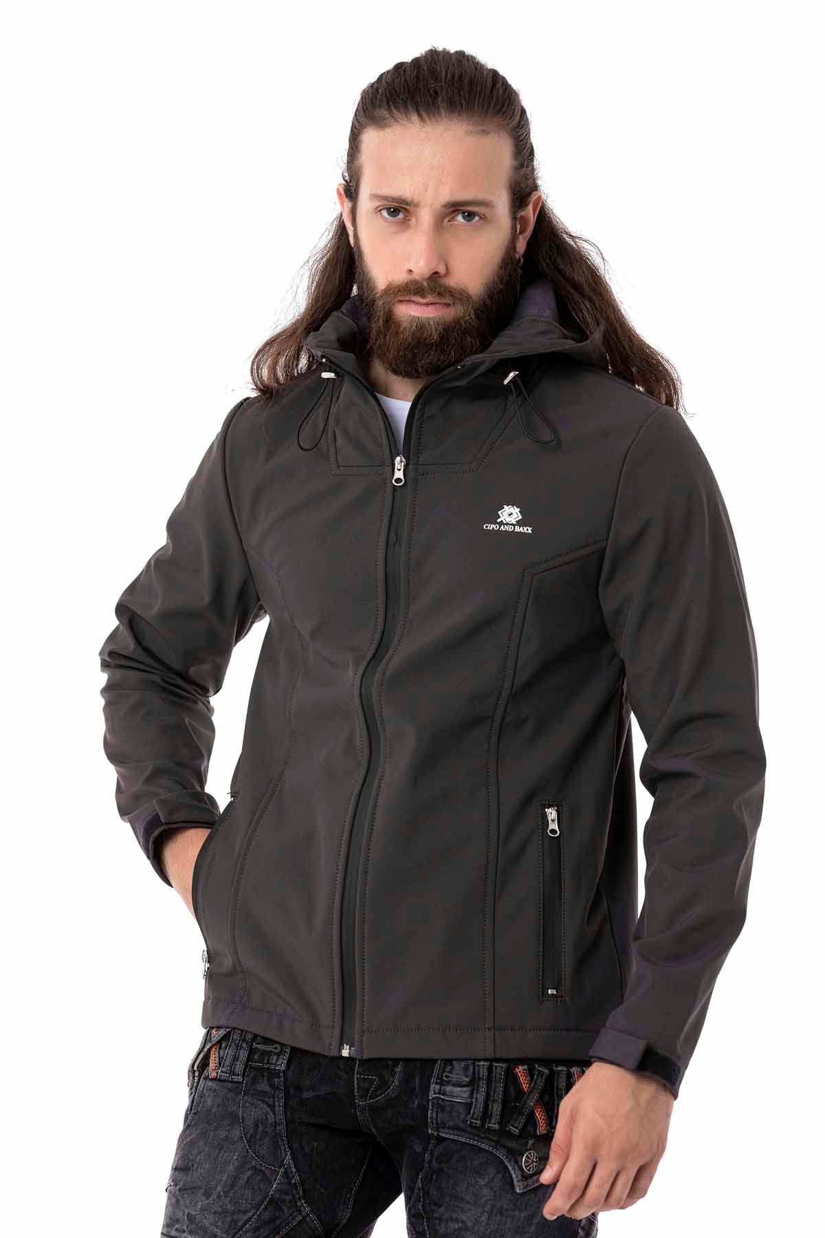 CJ285 Herren Winterjacke – mit abnehmbarer Kapuze & markanten Details
