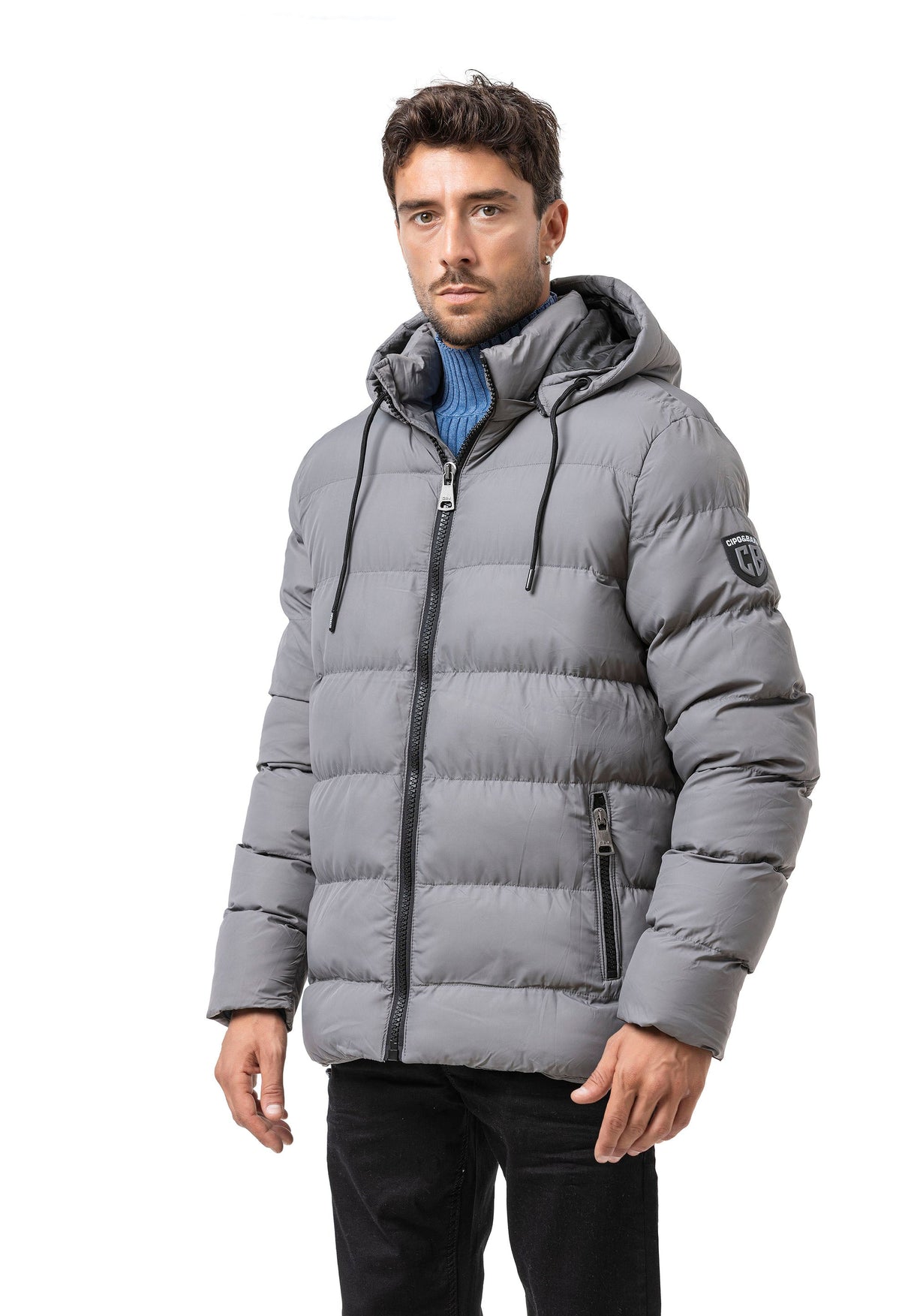 CM224 Herren Winterjacke – Klassisch & funktional | Abnehmbare Kapuze mit Reißverschluss