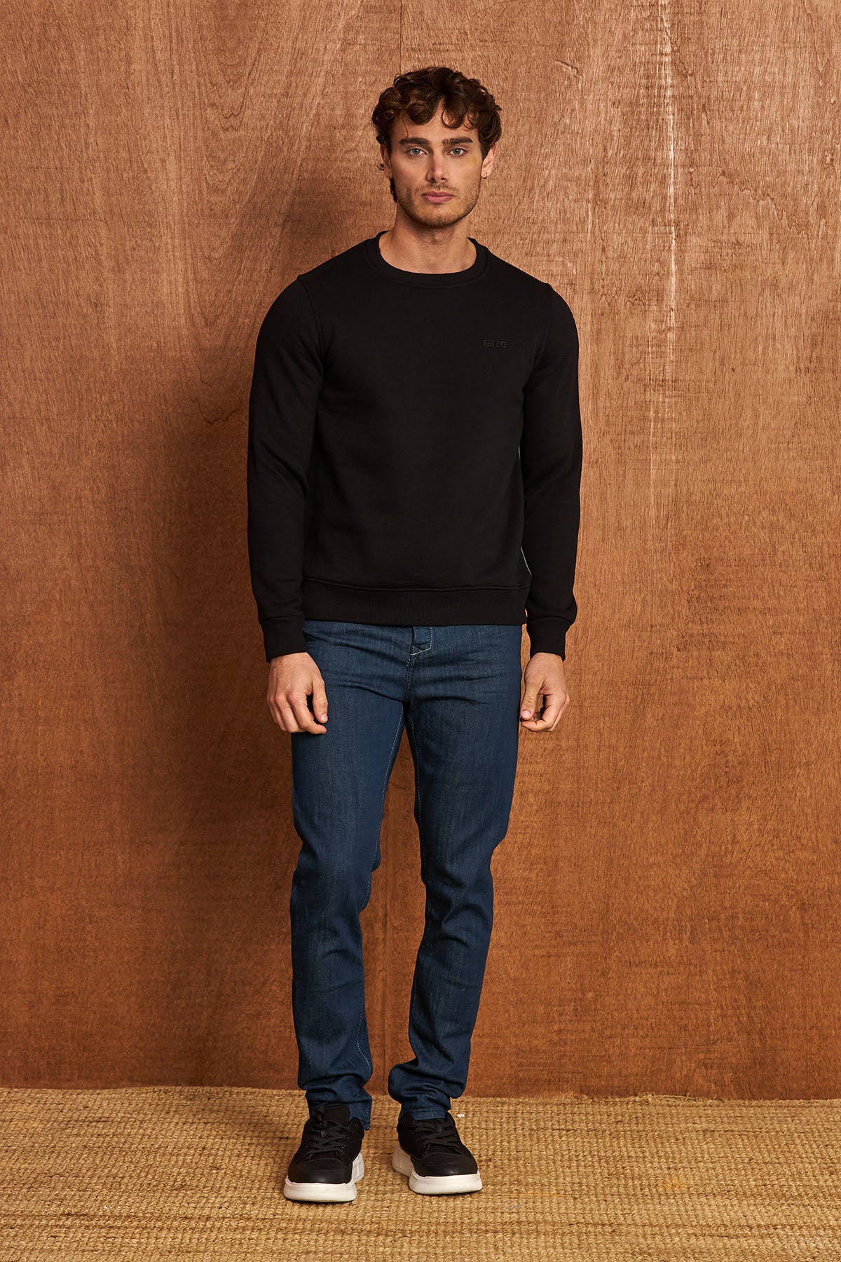 BL101 Herren Basic Sweatshirt – Rundhals & Regular Fit