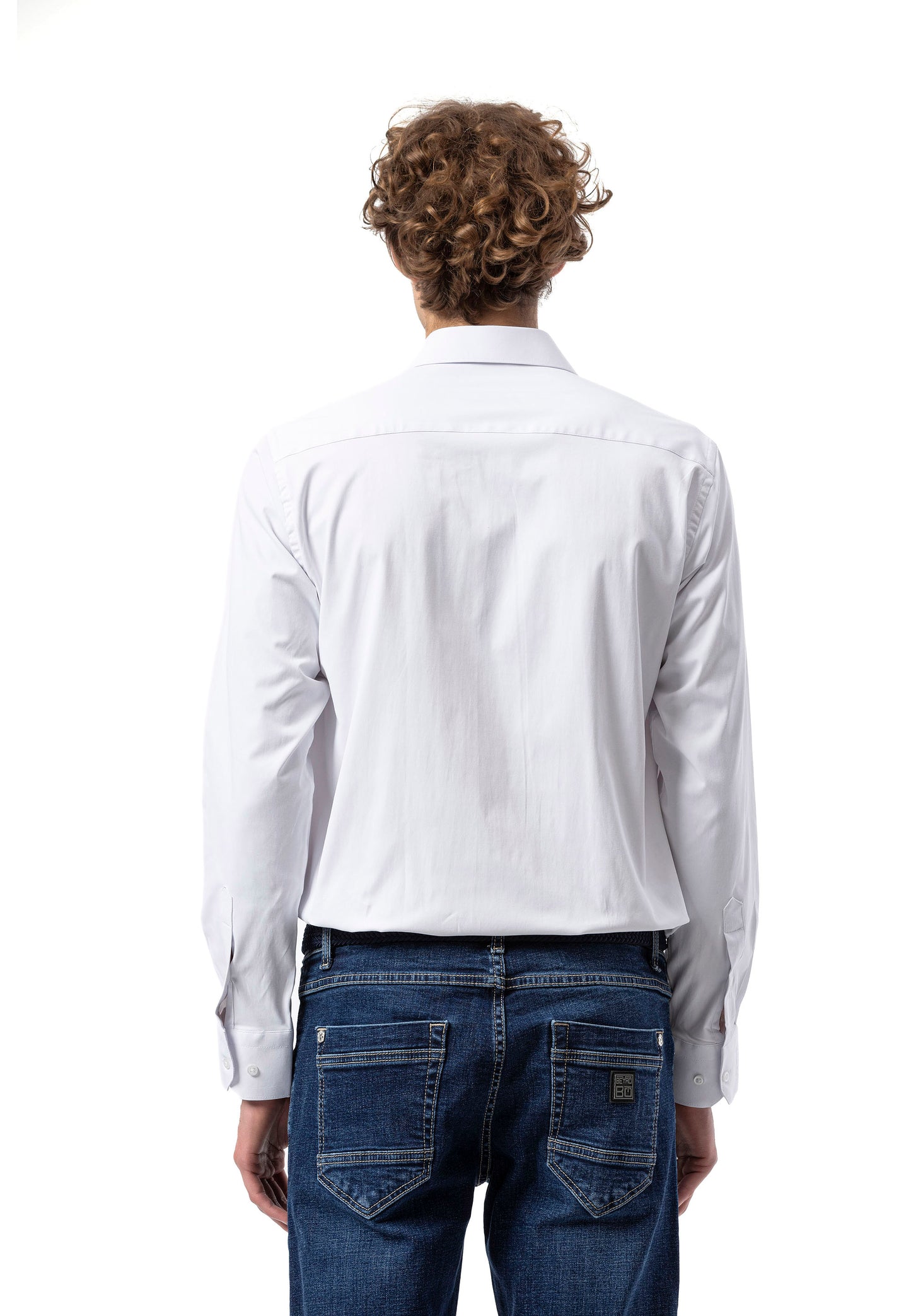 BH100 Klassisches Herrenhemd mit Brusttasche – Bügelleichtes Baumwoll-Satin, Komfort-Passform