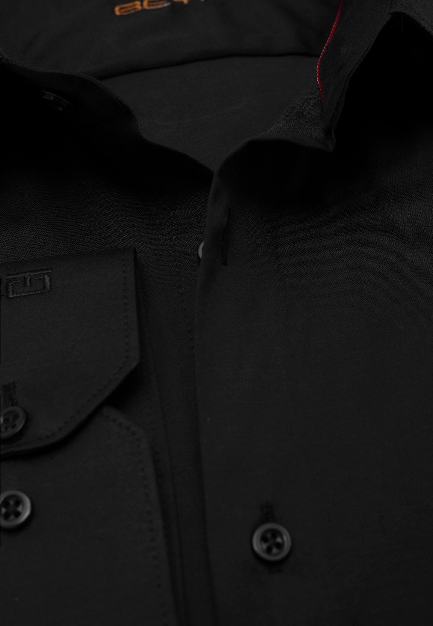 BH100 Klassisches Herrenhemd mit Brusttasche – Bügelleichtes Baumwoll-Satin, Komfort-Passform