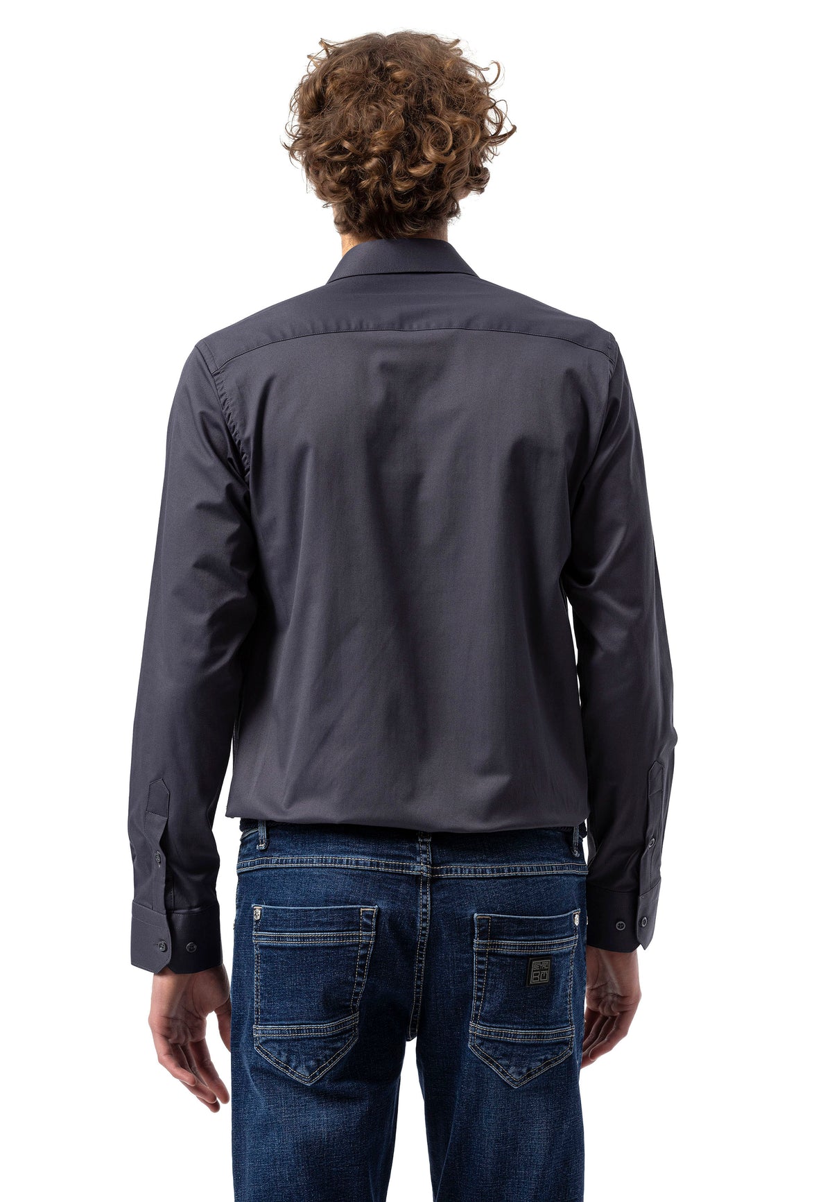 BH100 Klassisches Herrenhemd mit Brusttasche – Bügelleichtes Baumwoll-Satin, Komfort-Passform