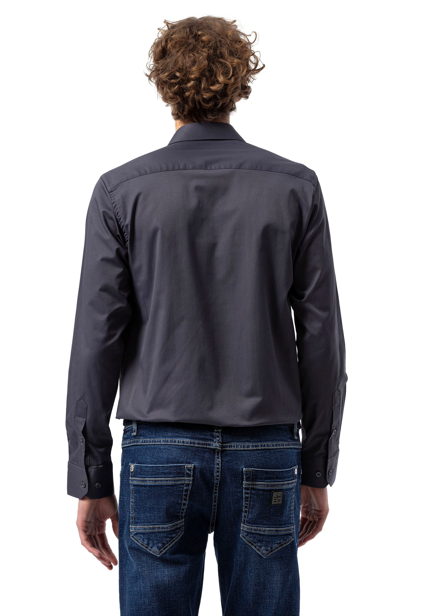 BH100 Klassisches Herrenhemd mit Brusttasche – Bügelleichtes Baumwoll-Satin, Komfort-Passform