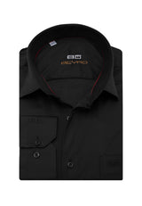 BH100 Klassisches Herrenhemd mit Brusttasche – Bügelleichtes Baumwoll-Satin, Komfort-Passform