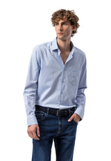 BH100 Klassisches Herrenhemd mit Brusttasche – Bügelleichtes Baumwoll-Satin, Komfort-Passform