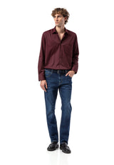 BH100 Klassisches Herrenhemd mit Brusttasche – Bügelleichtes Baumwoll-Satin, Komfort-Passform