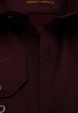 BH100 Klassisches Herrenhemd mit Brusttasche – Bügelleichtes Baumwoll-Satin, Komfort-Passform