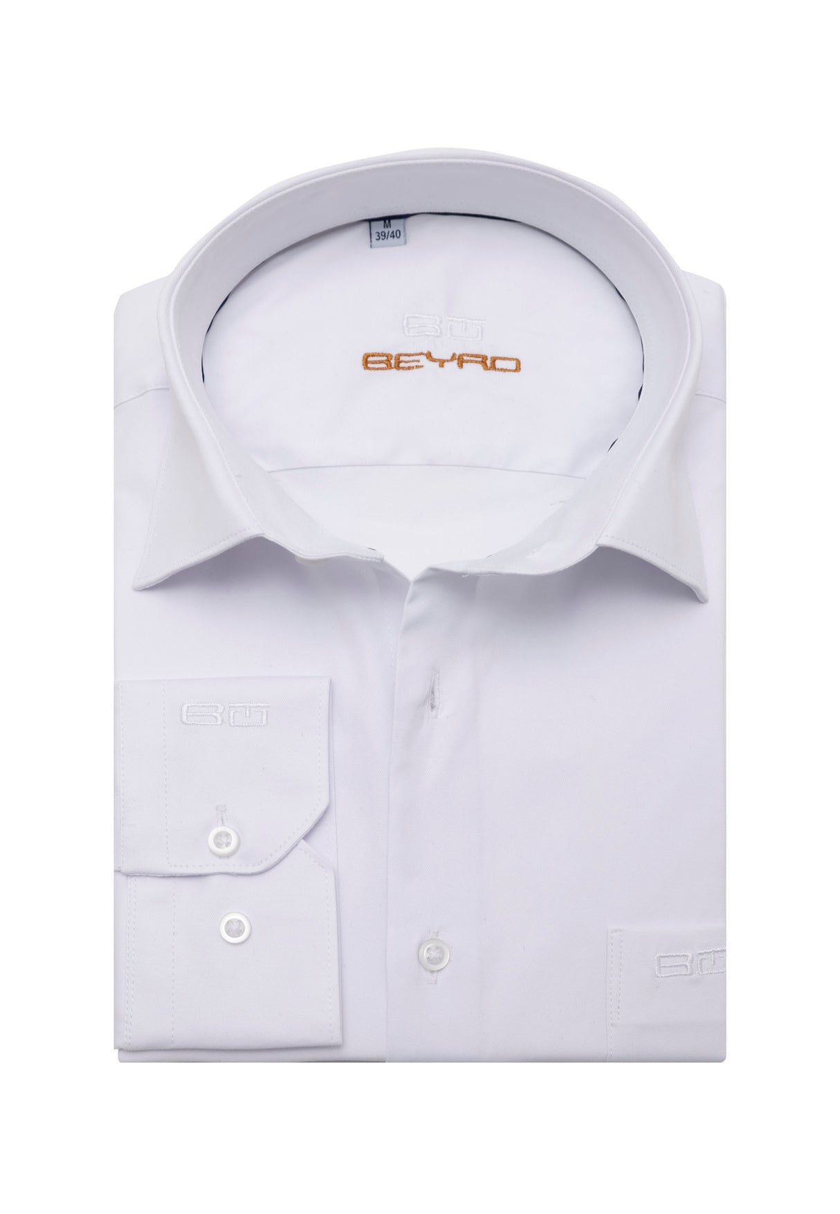 BH100 Klassisches Herrenhemd mit Brusttasche – Bügelleichtes Baumwoll-Satin, Komfort-Passform