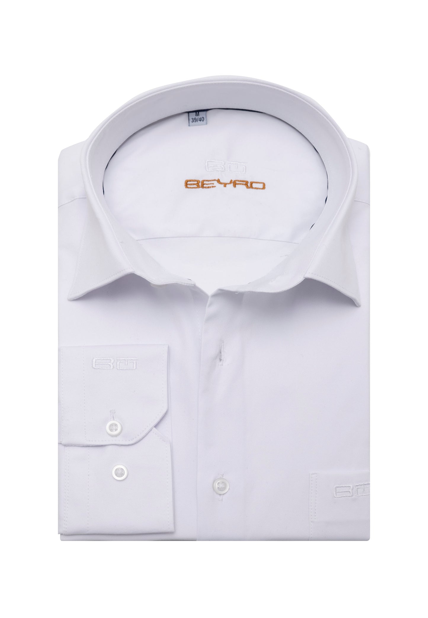 BH100 Klassisches Herrenhemd mit Brusttasche – Bügelleichtes Baumwoll-Satin, Komfort-Passform