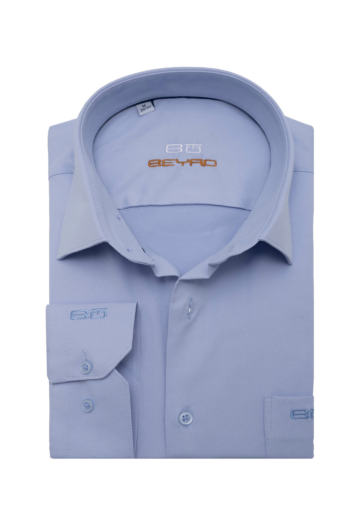 BH100 Klassisches Herrenhemd mit Brusttasche – Bügelleichtes Baumwoll-Satin, Komfort-Passform