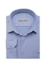 BH100 Klassisches Herrenhemd mit Brusttasche – Bügelleichtes Baumwoll-Satin, Komfort-Passform