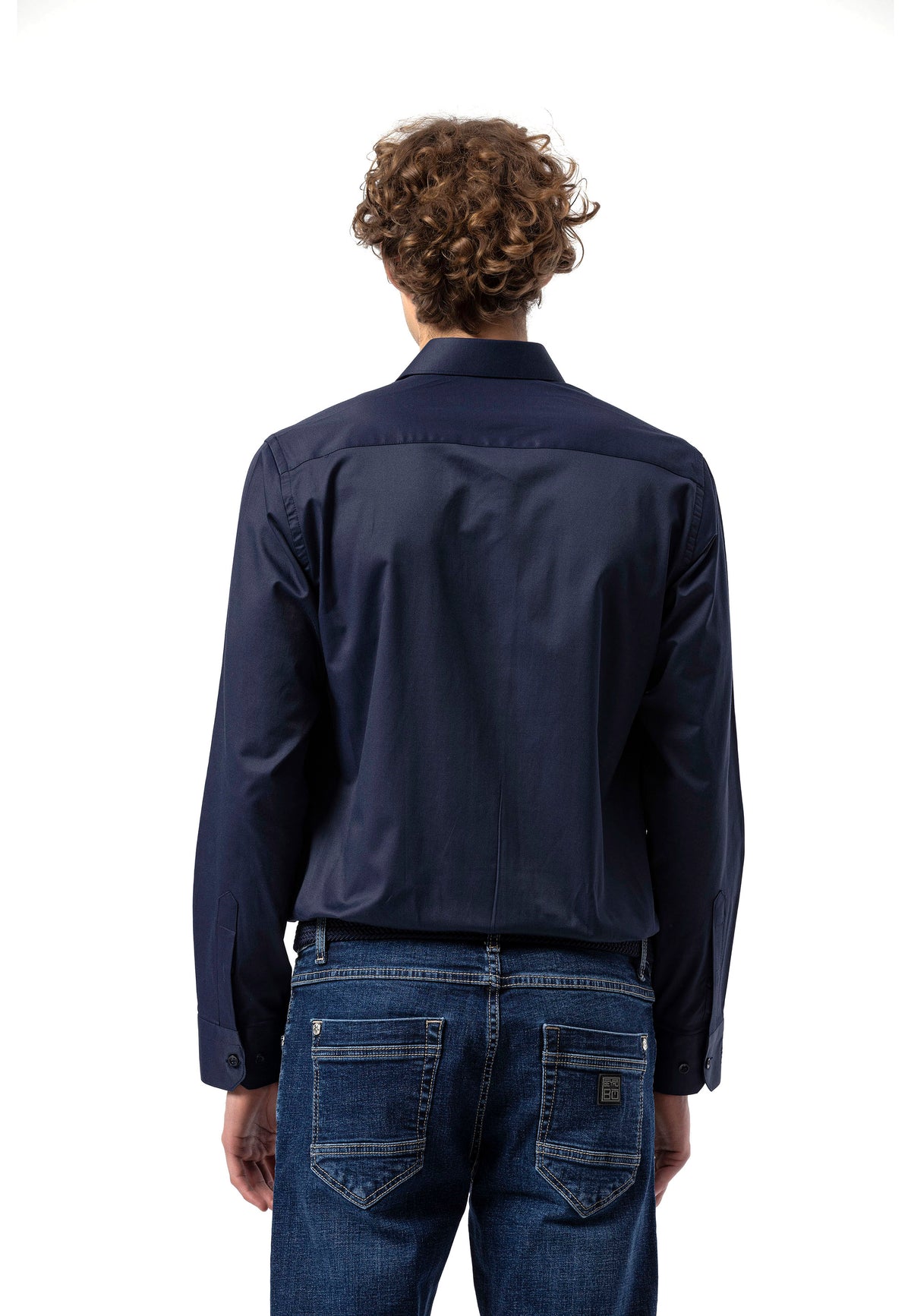 BH100 Klassisches Herrenhemd mit Brusttasche – Bügelleichtes Baumwoll-Satin, Komfort-Passform