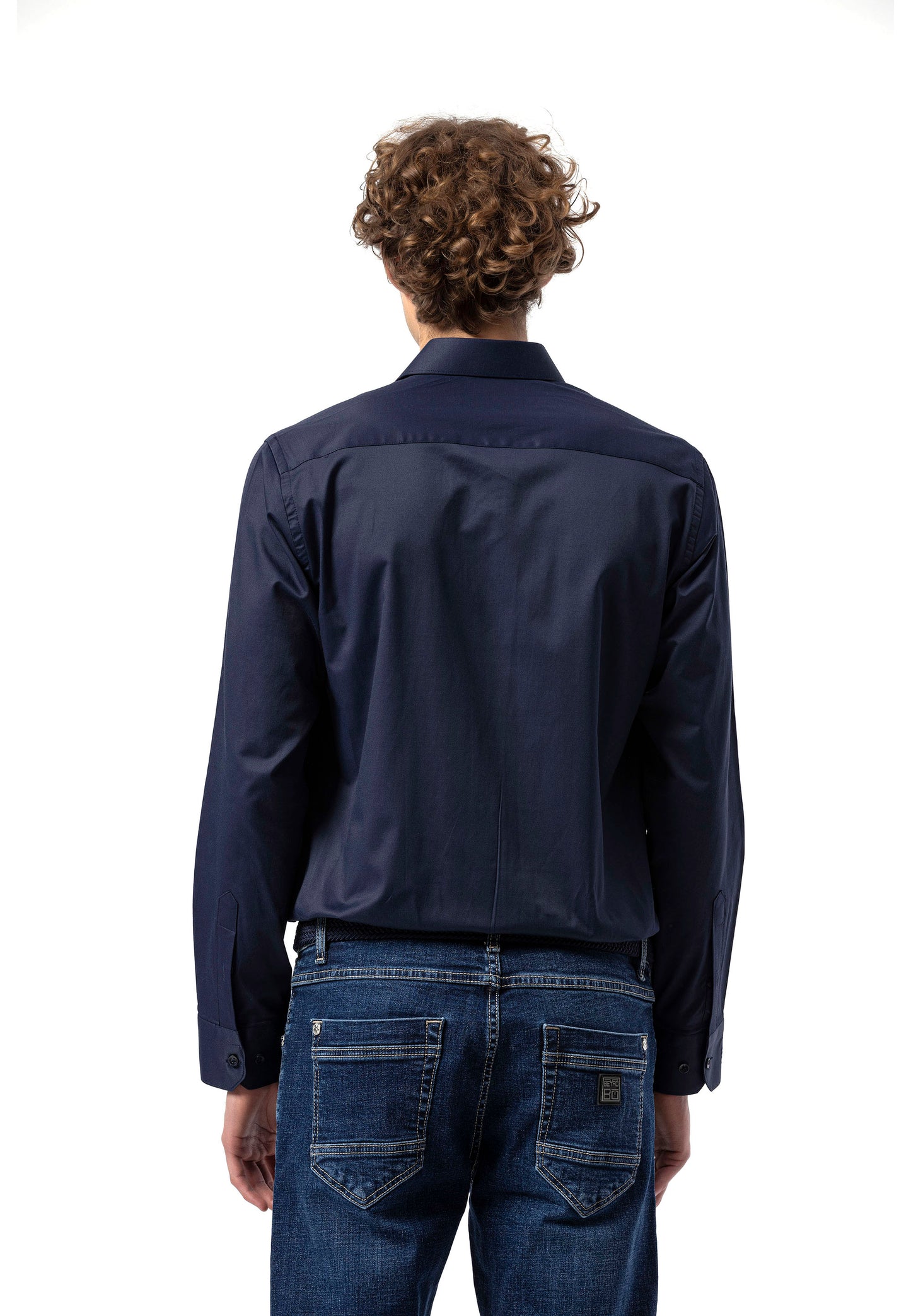 BH100 Klassisches Herrenhemd mit Brusttasche – Bügelleichtes Baumwoll-Satin, Komfort-Passform