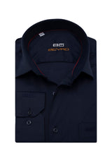 BH100 Klassisches Herrenhemd mit Brusttasche – Bügelleichtes Baumwoll-Satin, Komfort-Passform