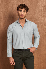 BH102 Klassisches Herrenhemd – Regular Fit, Baumwoll-Satin, Bügelleicht mit Brusttasche