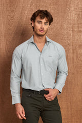 BH102 Klassisches Herrenhemd – Regular Fit, Baumwoll-Satin, Bügelleicht mit Brusttasche