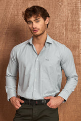 BH102 Klassisches Herrenhemd – Regular Fit, Baumwoll-Satin, Bügelleicht mit Brusttasche