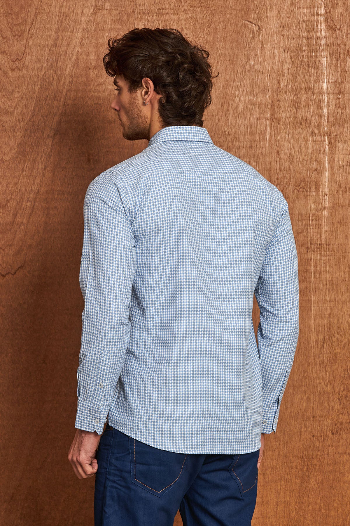 BH102 Klassisches Herrenhemd – Regular Fit, Baumwoll-Satin, Bügelleicht mit Brusttasche