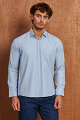 BH102 Klassisches Herrenhemd – Regular Fit, Baumwoll-Satin, Bügelleicht mit Brusttasche