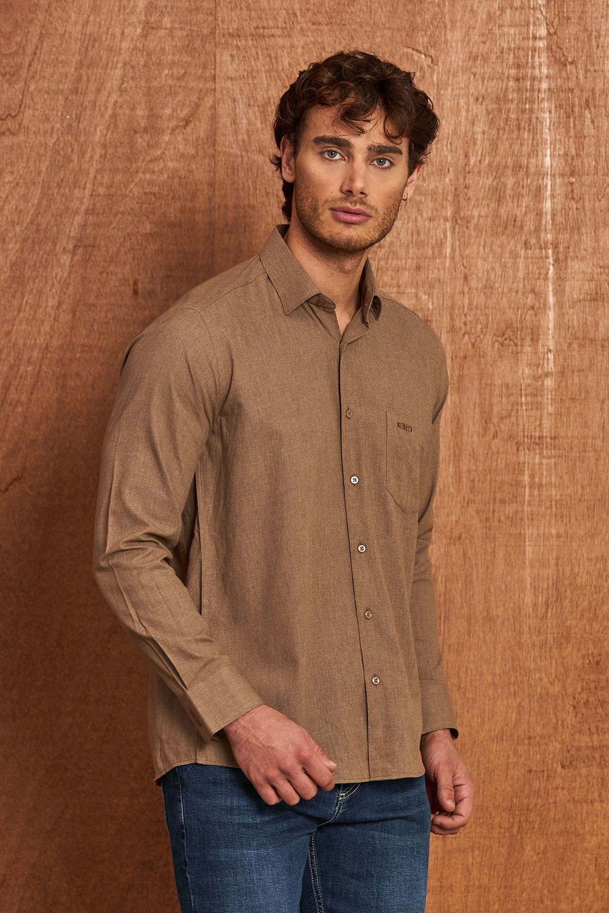 BH103 Klassisches Herrenhemd – Regular Fit, Baumwolle mit Motivstoff, Komfort & Stil vereint