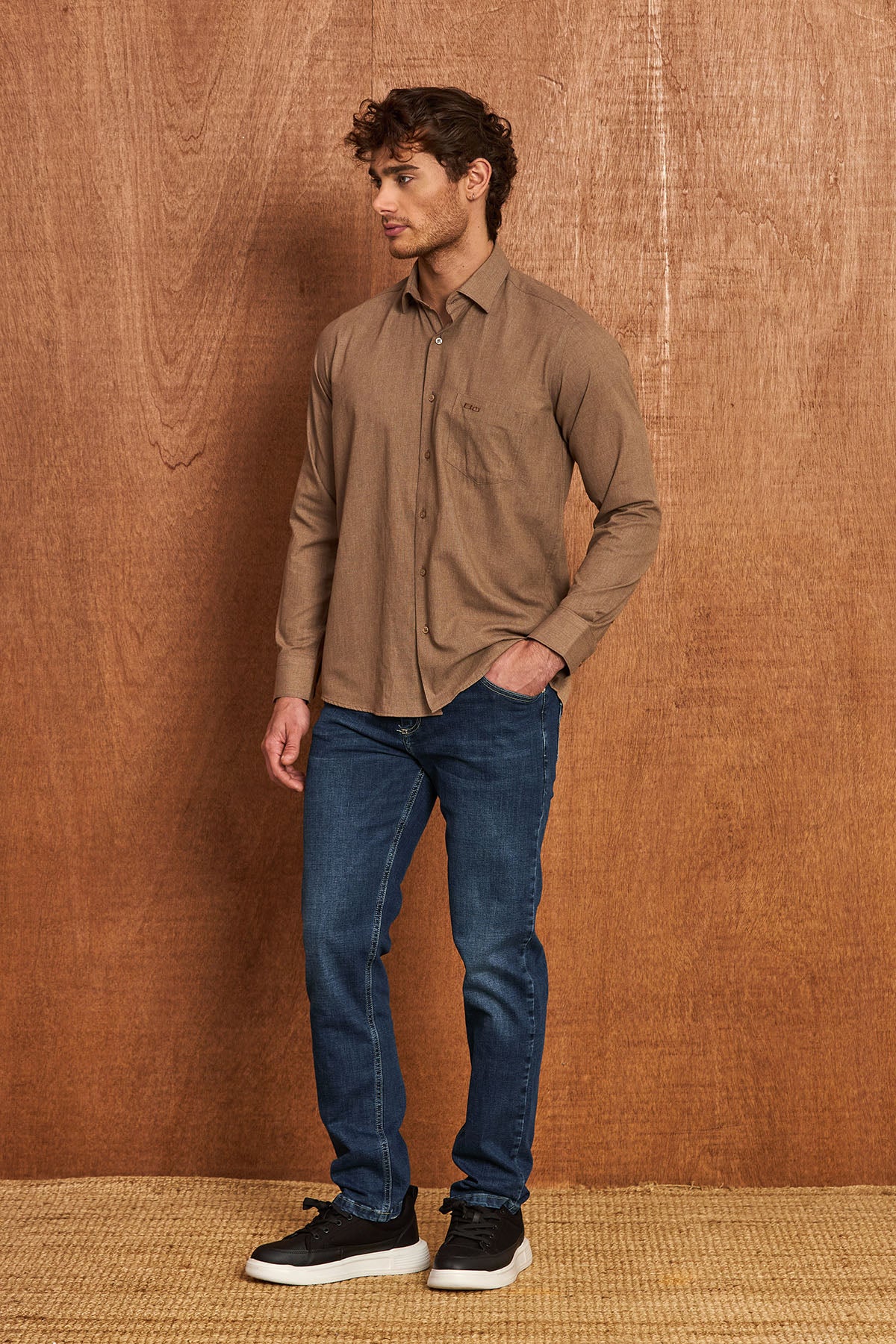 BH103 Klassisches Herrenhemd – Regular Fit, Baumwolle mit Motivstoff, Komfort & Stil vereint