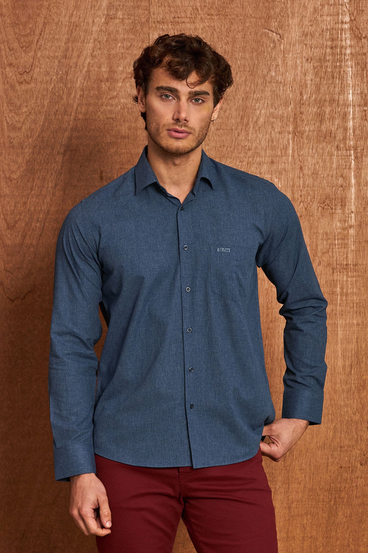 BH103 Klassisches Herrenhemd – Regular Fit, Baumwolle mit Motivstoff, Komfort & Stil vereint