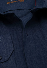 BH103 Klassisches Herrenhemd – Regular Fit, Baumwolle mit Motivstoff, Komfort & Stil vereint