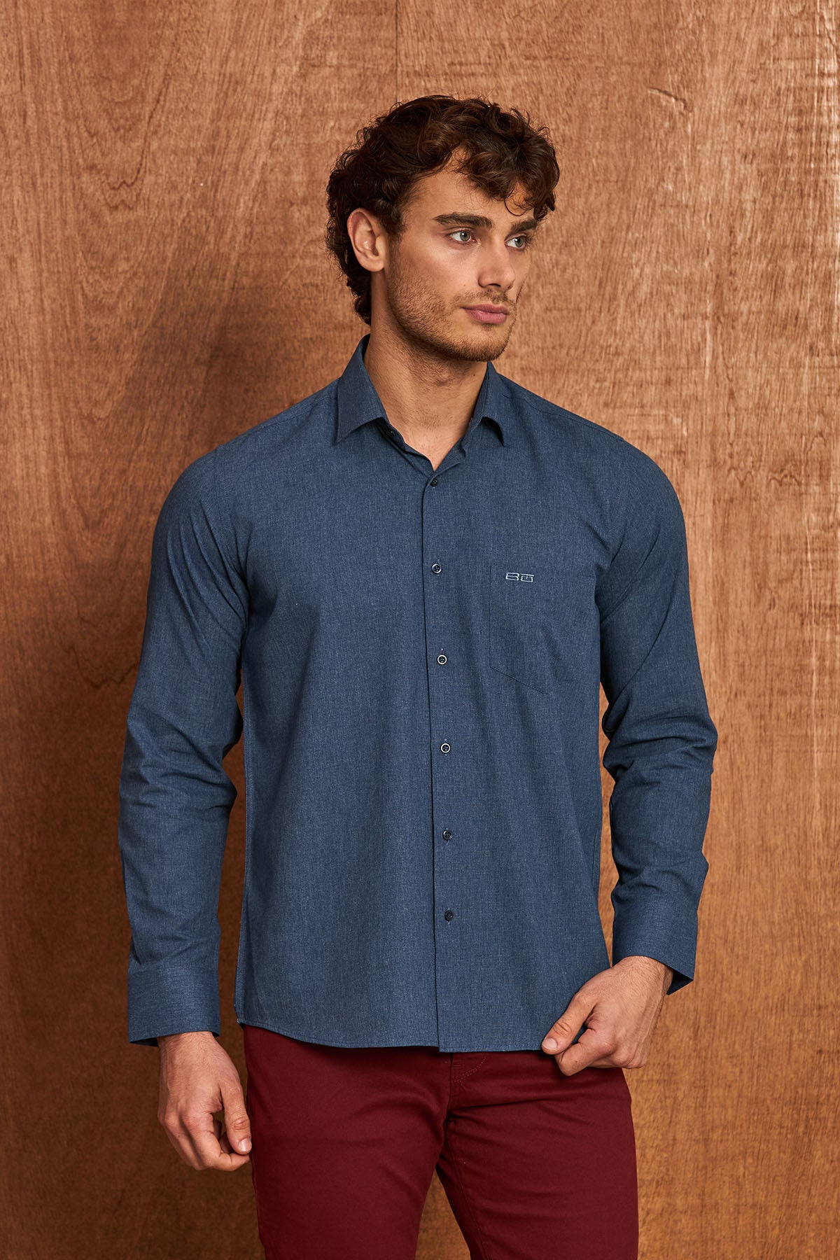 BH103 Klassisches Herrenhemd – Regular Fit, Baumwolle mit Motivstoff, Komfort & Stil vereint