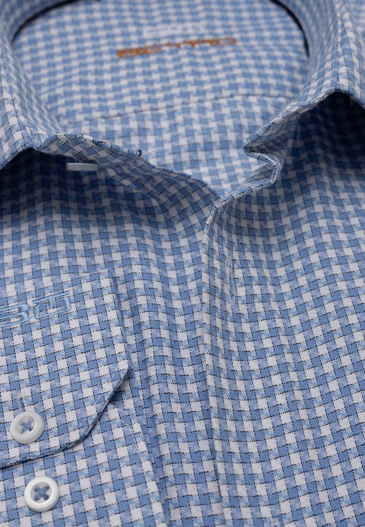 BH102 Klassisches Herrenhemd – Regular Fit, Baumwoll-Satin, Bügelleicht mit Brusttasche