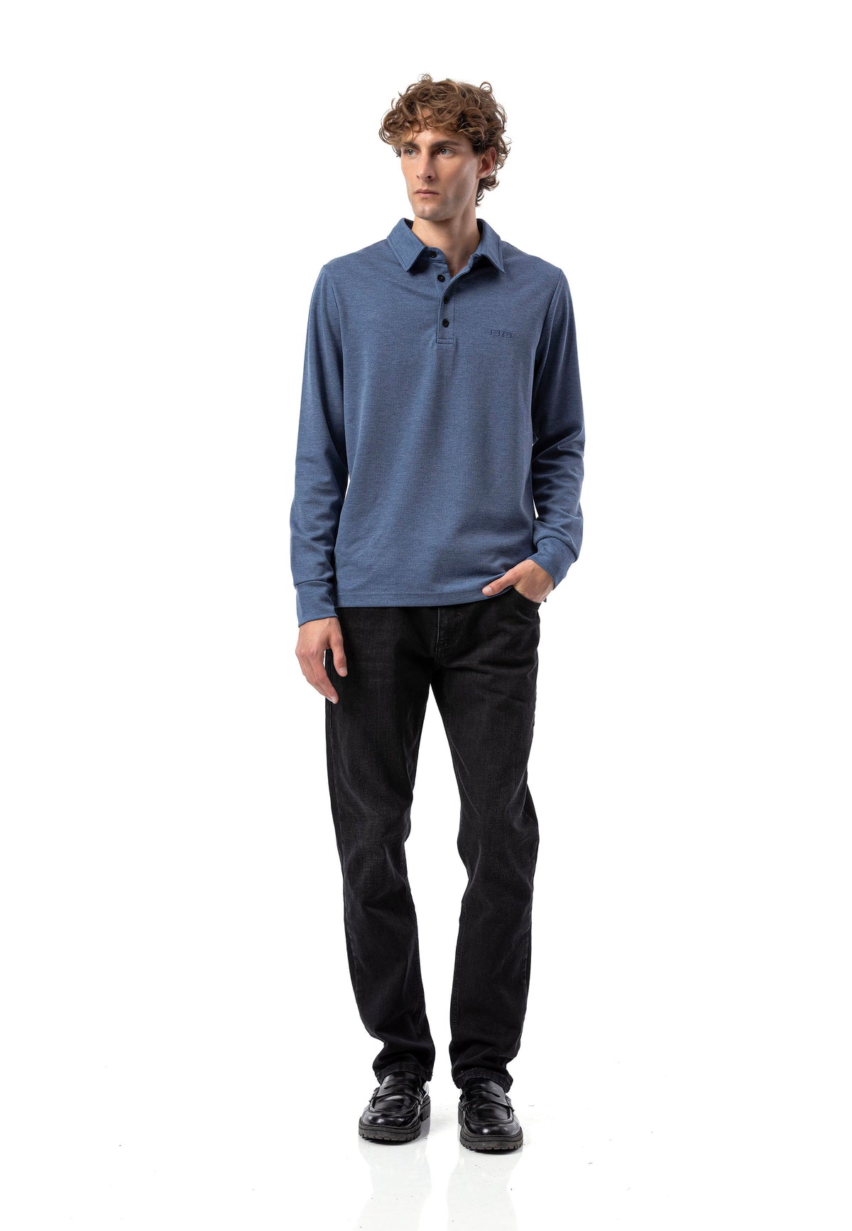 BL102 Herren Langarm-Polo-Shirt – Regular Fit