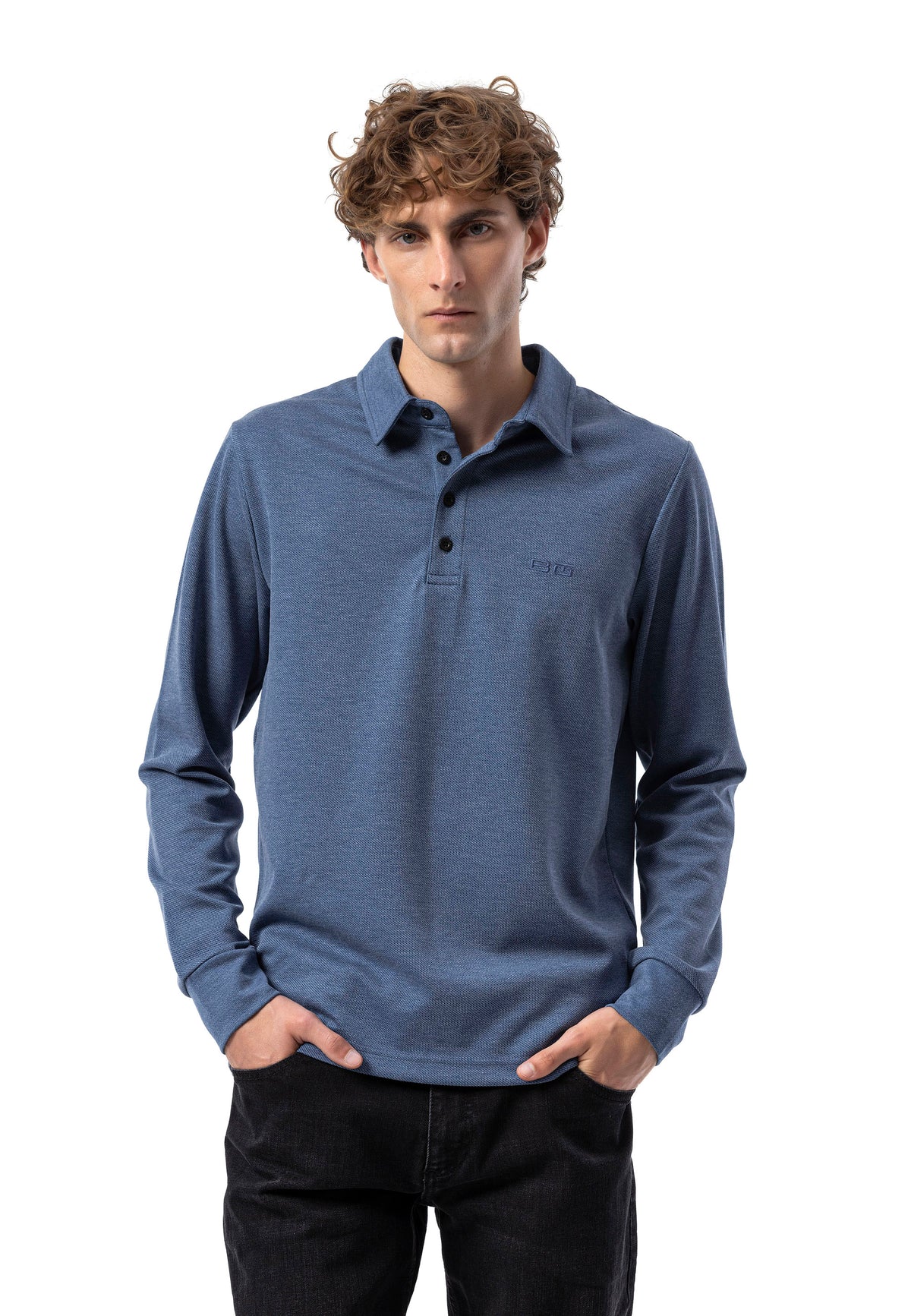 BL102 Herren Langarm-Polo-Shirt – Regular Fit