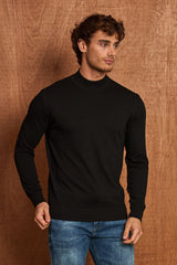 BP201 Herren Pullover mit Stehkragen – Regular Fit