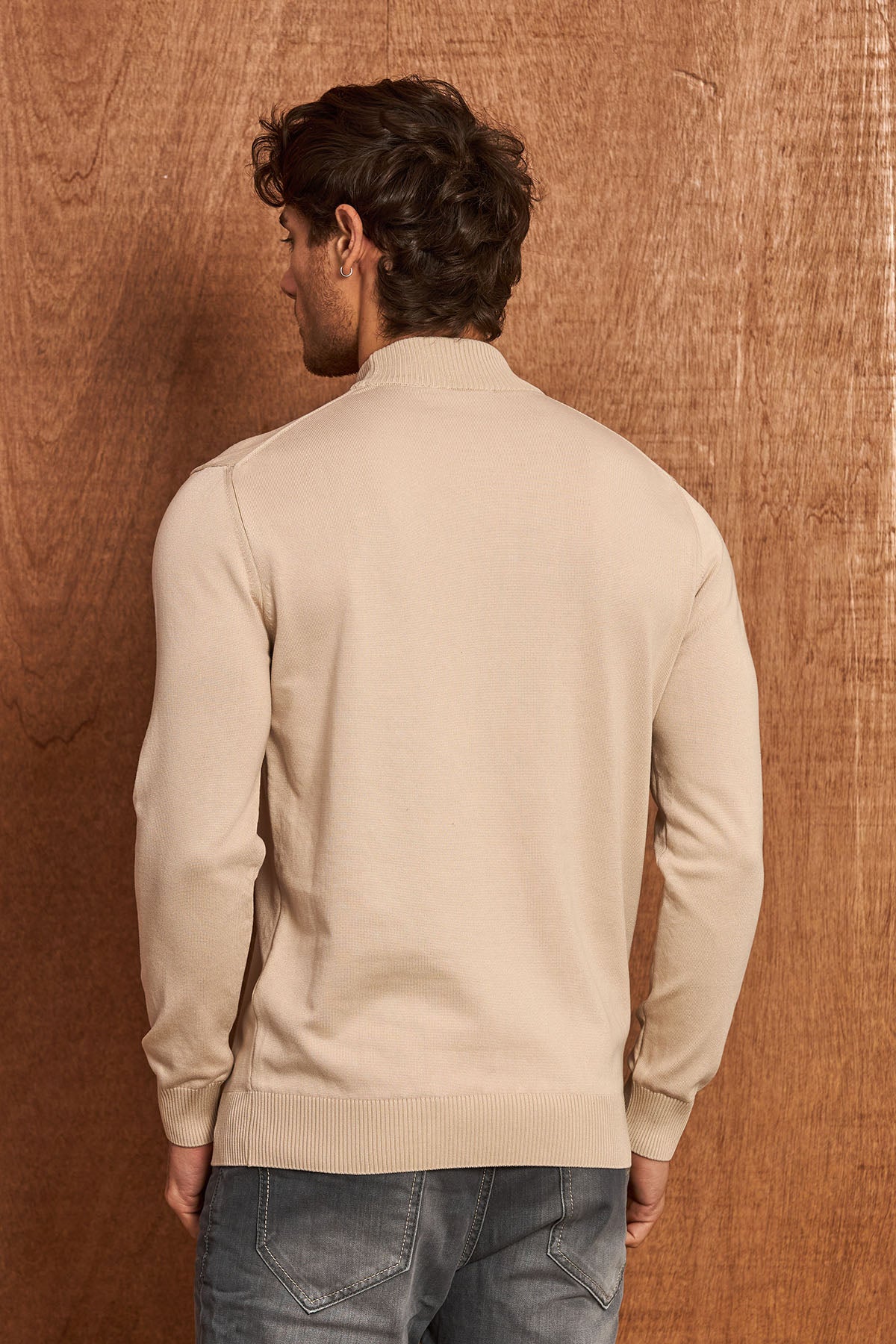 BP201 Herren Pullover mit Stehkragen – Regular Fit