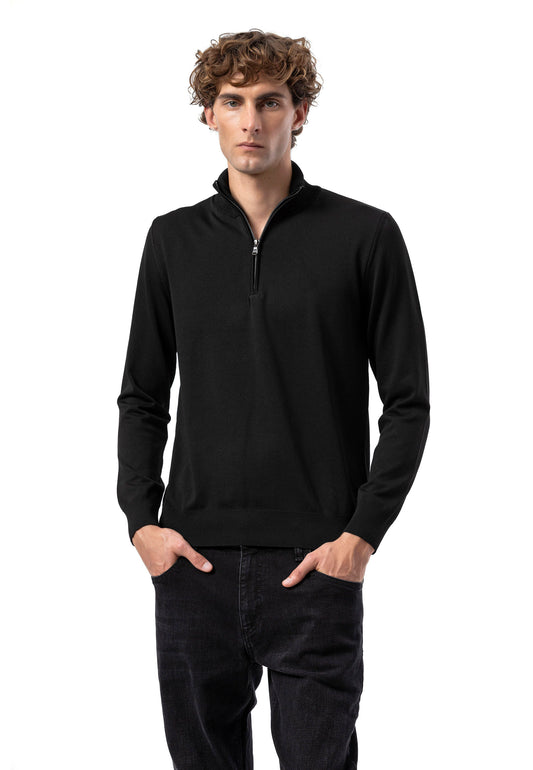 BP202 Herren Pullover mit Zipper-Kragen – Regular Fit