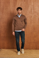 BP204 Herren Pullover mit Reißverschlusskragen – Regular Fit