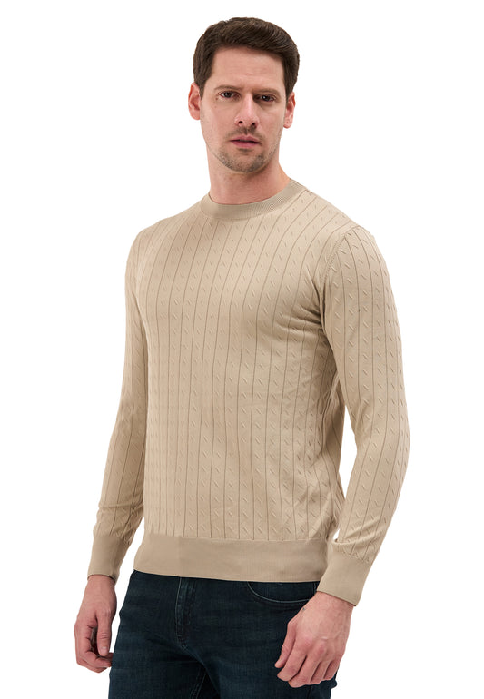 BP203 Herren Pullover mit Stehkragen – Regular Fit
