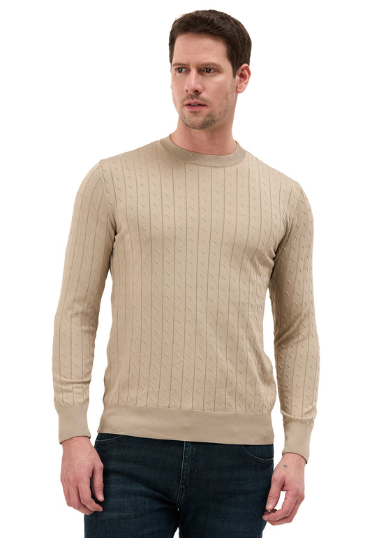 BP203 Herren Pullover mit Stehkragen – Regular Fit