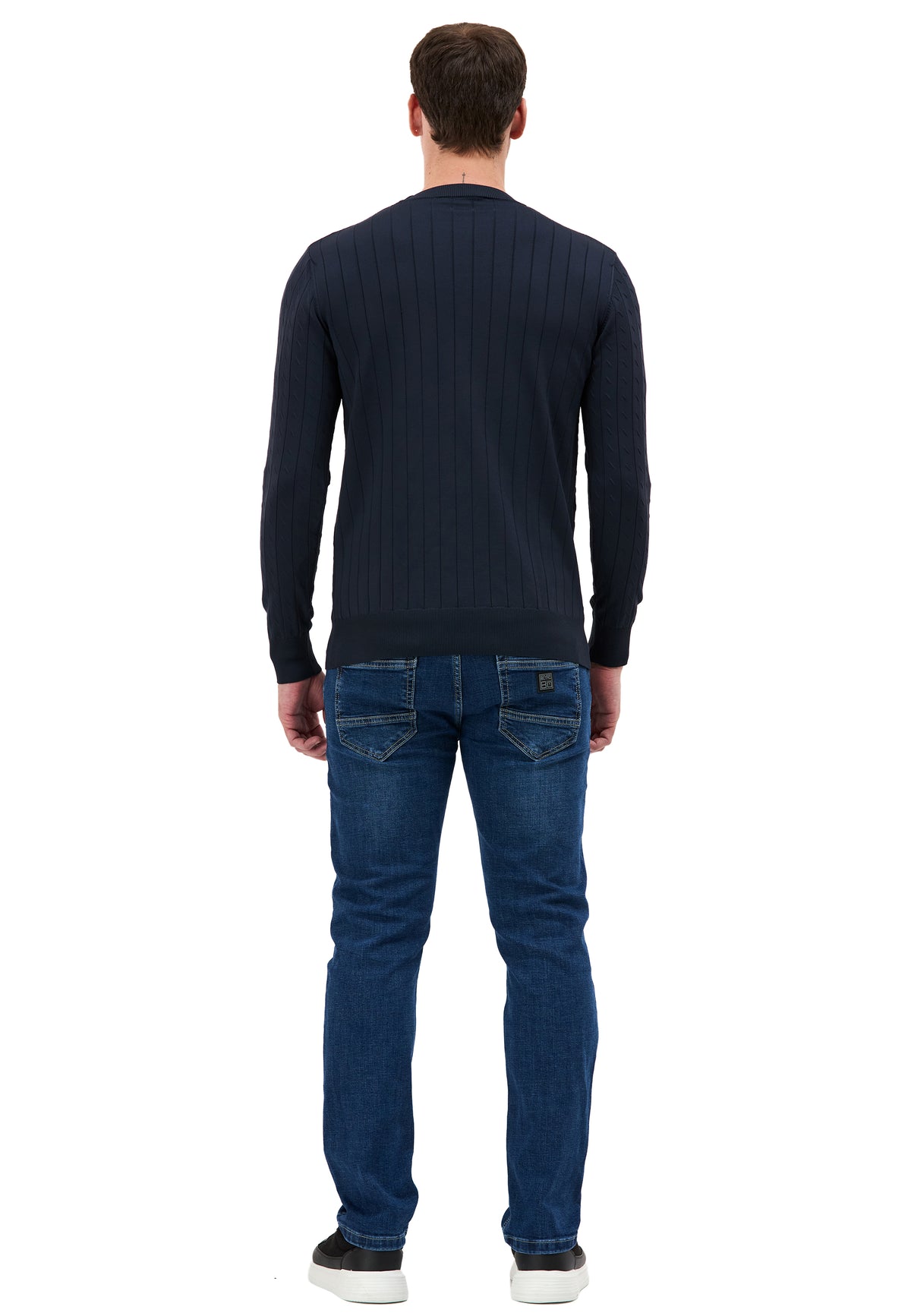 BP203 Herren Pullover mit Stehkragen – Regular Fit