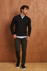 BP204 Herren Pullover mit Reißverschlusskragen – Regular Fit