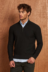 BP204 Herren Pullover mit Reißverschlusskragen – Regular Fit
