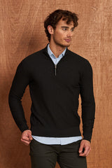 BP204 Herren Pullover mit Reißverschlusskragen – Regular Fit
